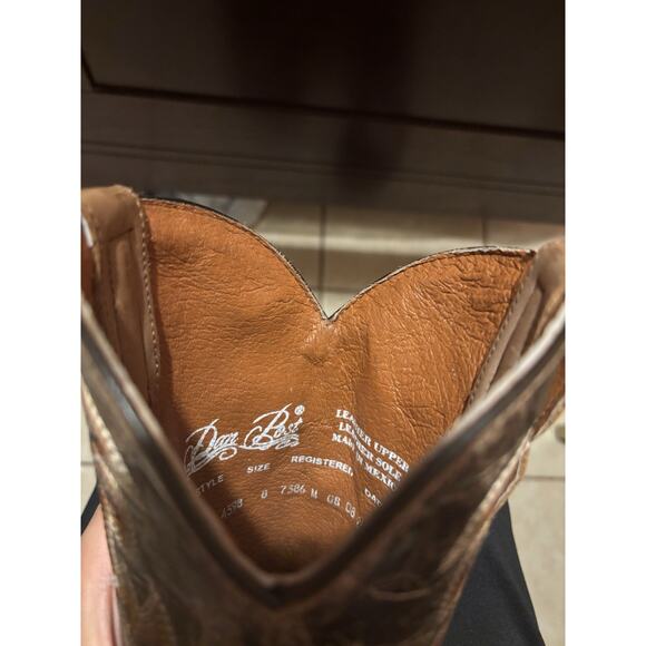 Dan Post Women’s Cowboy Western Tria Leather Boots Snip Toe Size 8 Tan New - Picture 9 of 11